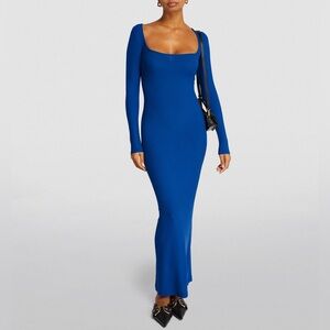 Skims Long-Sleeve Soft Lounge Slip Dress